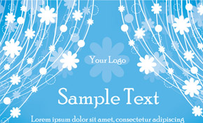 Blue flowers background design
